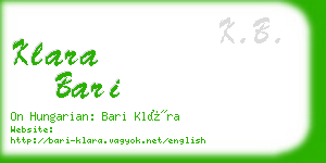 klara bari business card